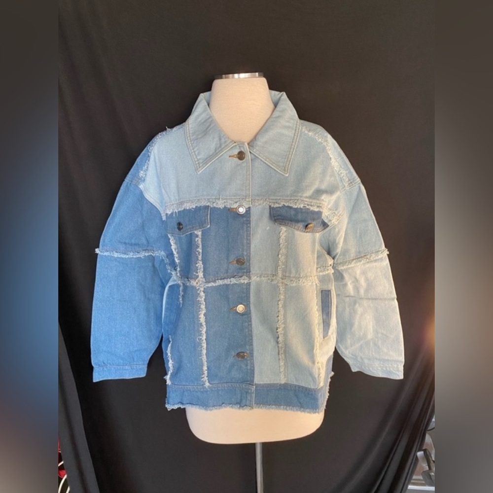 Women’s Patchwork Denim Jacket Small - image 1